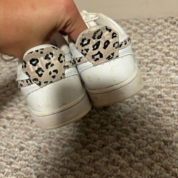 Nike Court Vision Low 11 Sneakers White Desert Sand Leopard Print- Size 7.5 - Picture 9 of 11